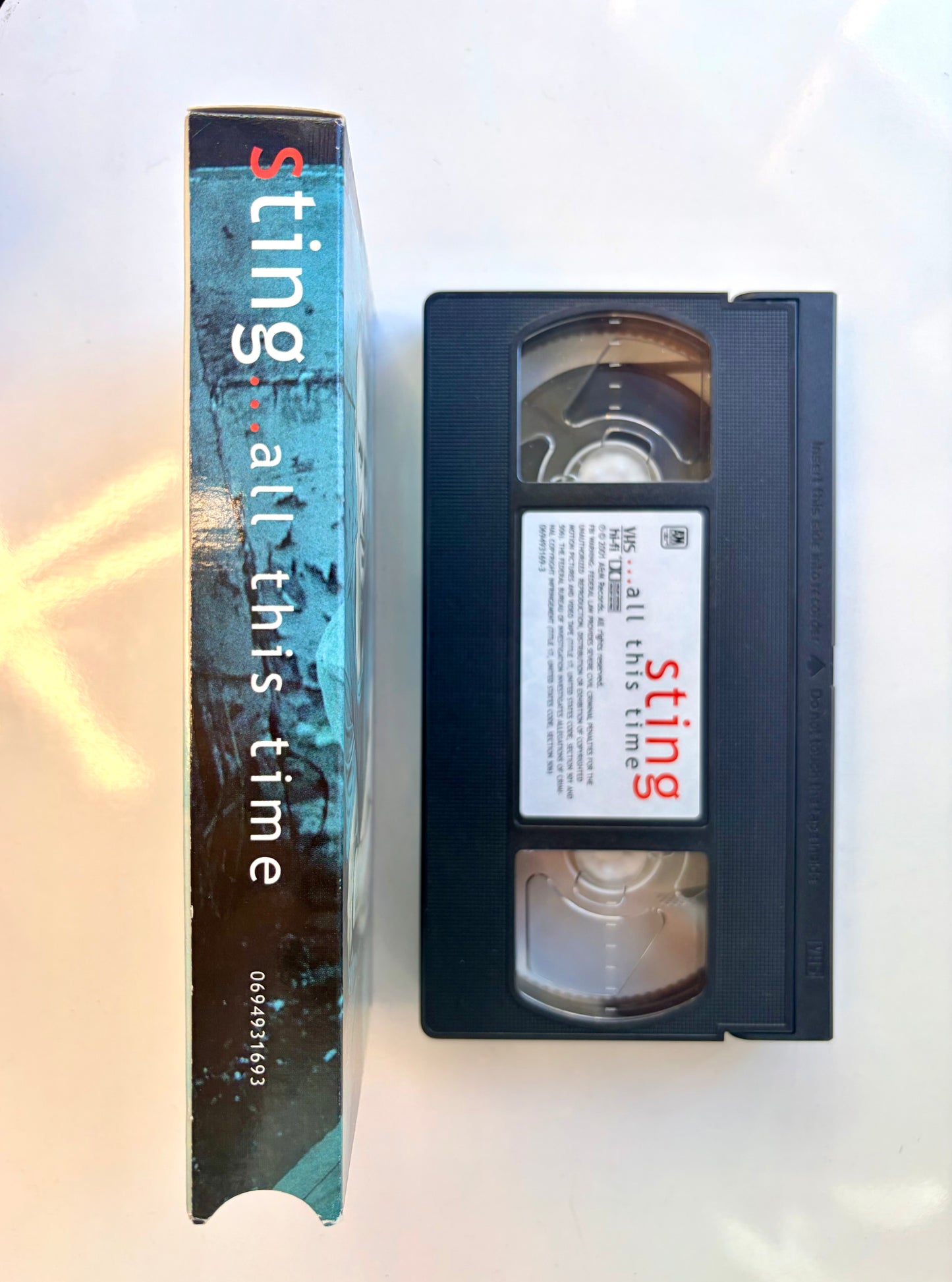 Sting, All This Time VHS video