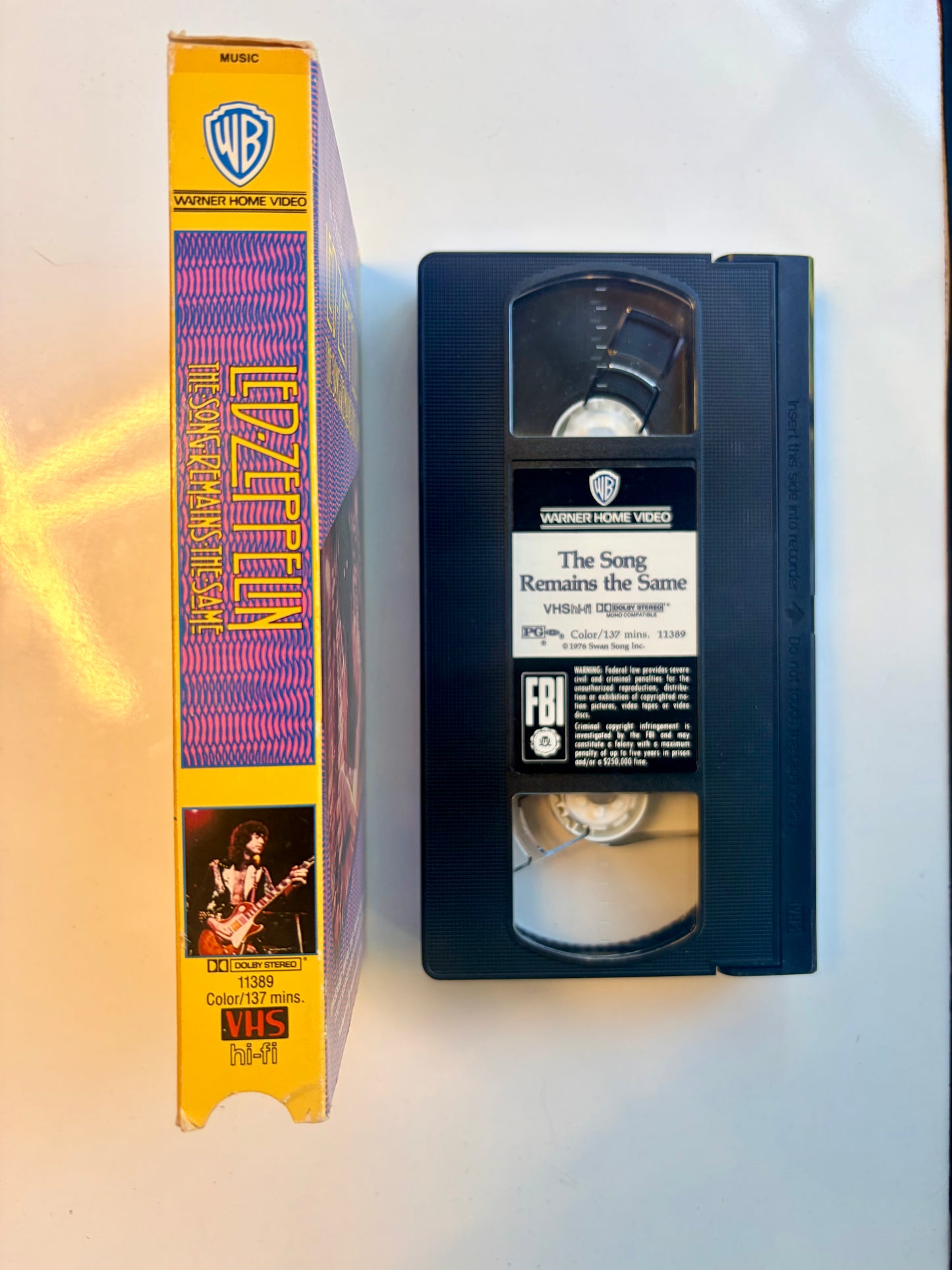 Led Zeppelin, The Song Remains The Same VHS video