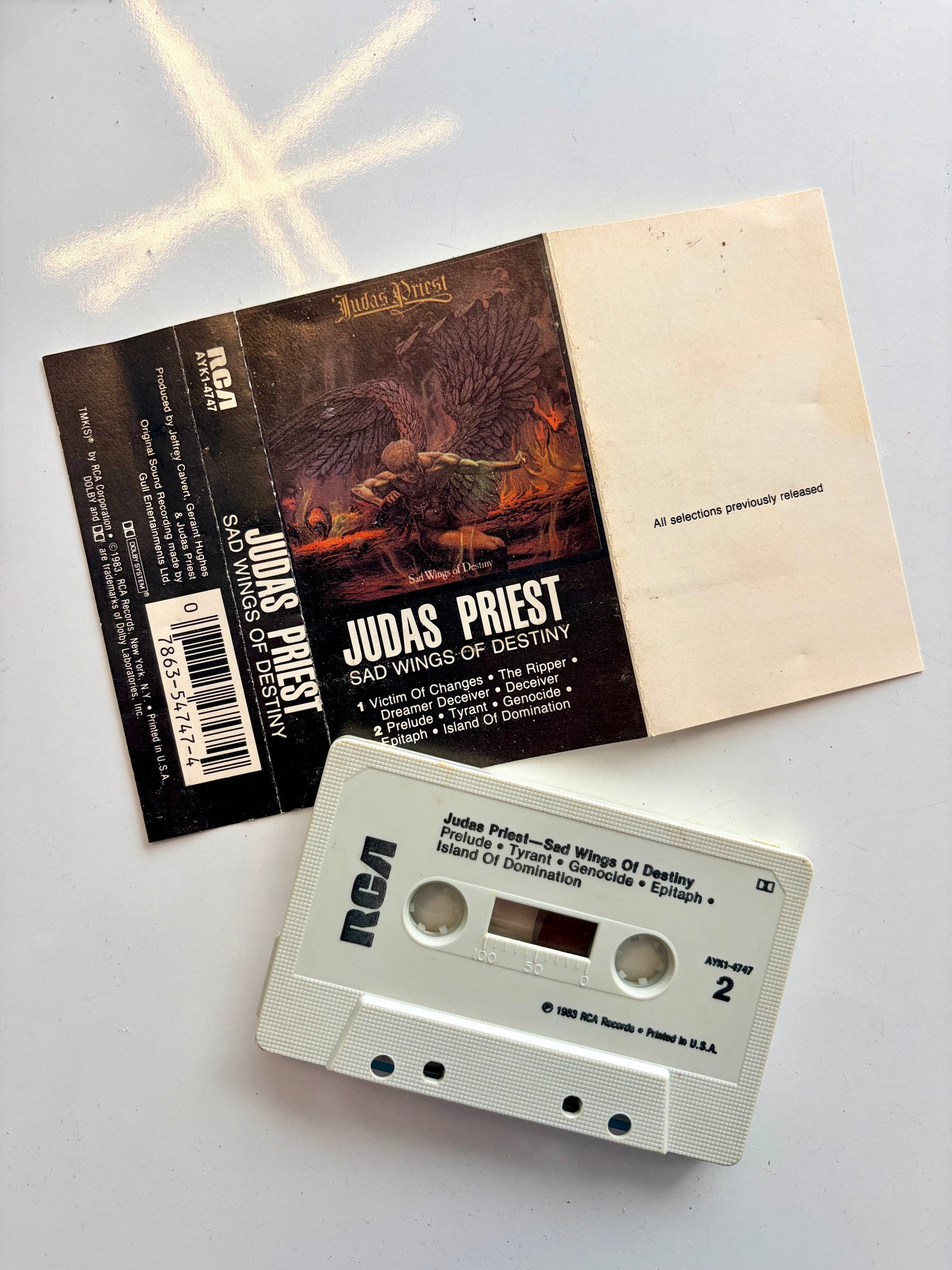 Judas Priest, Sad Wings Of Destiny cassette