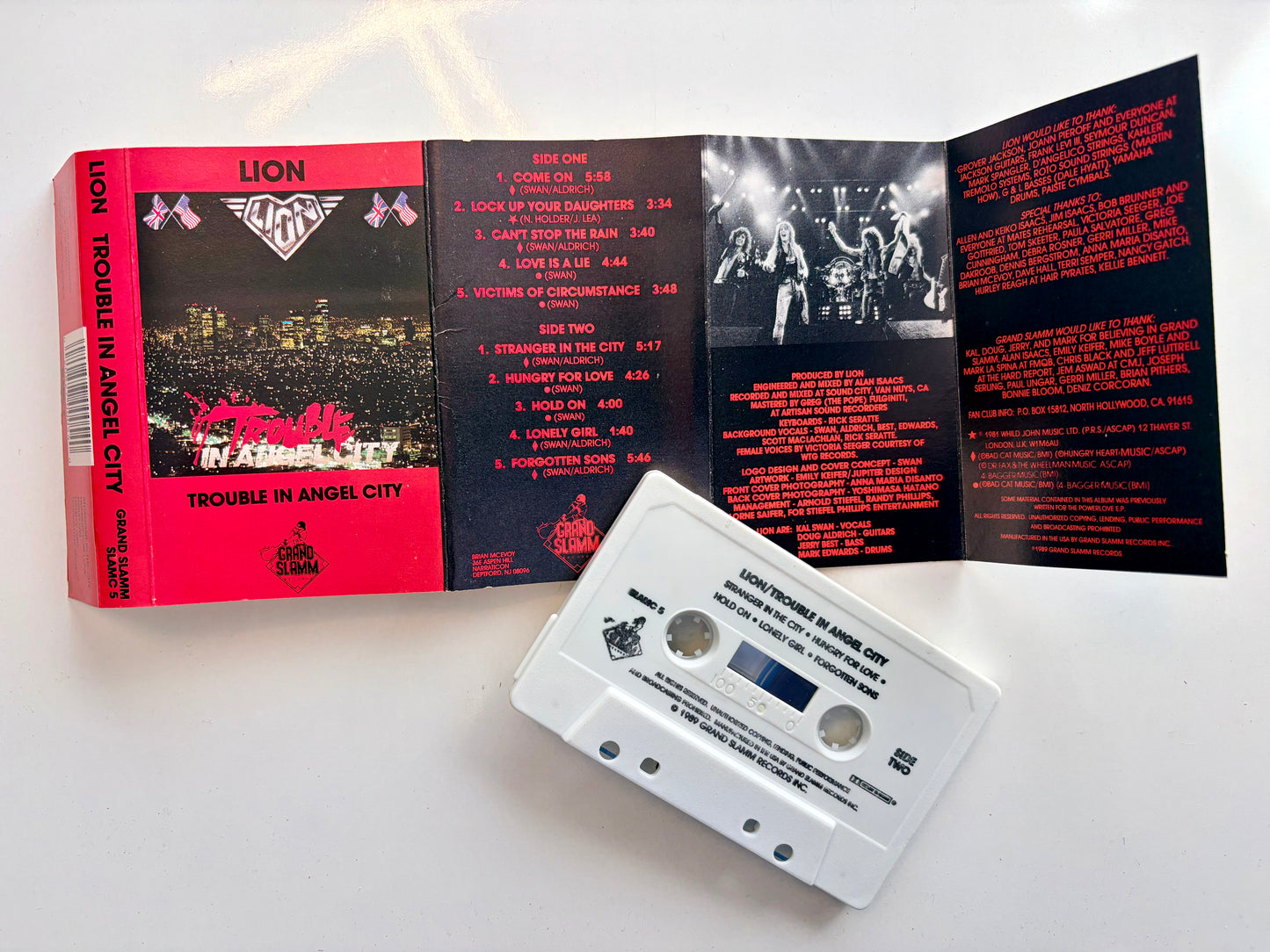 Lion, Trouble In Angel City cassette