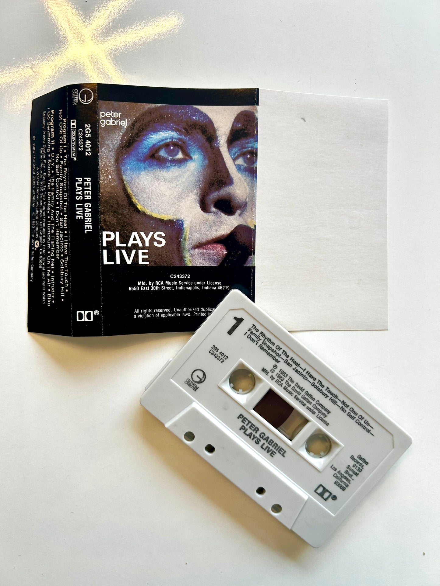 Peter Gabriel, Plays Live