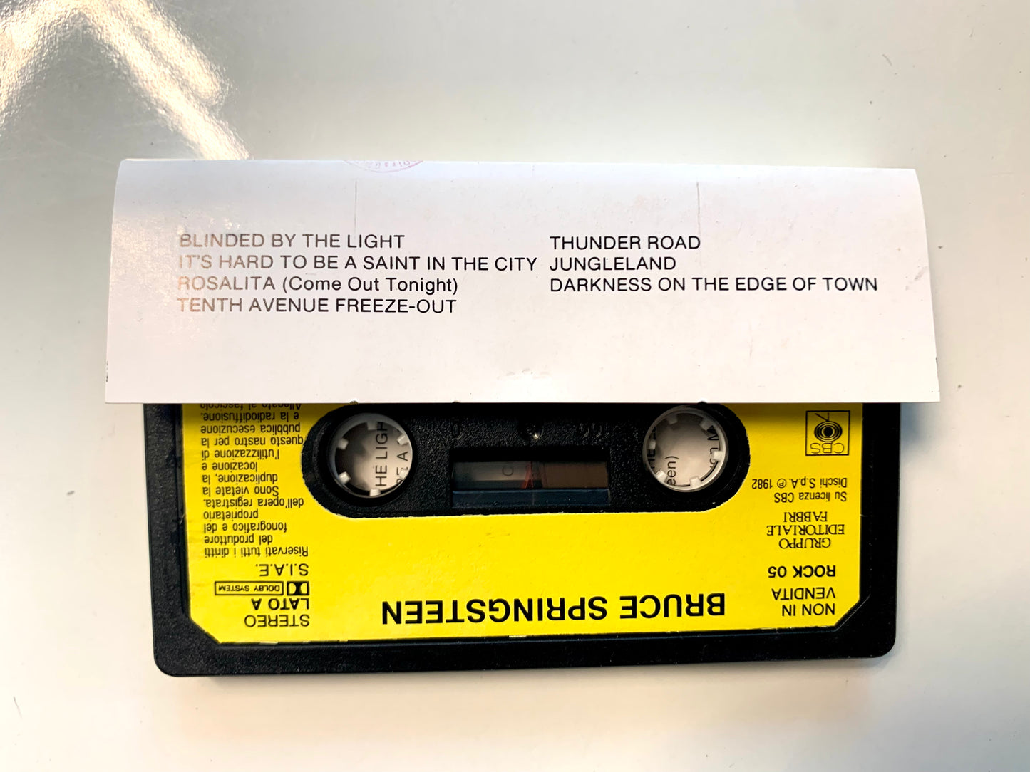 Bruce Springsteen, rare Italian cassette
