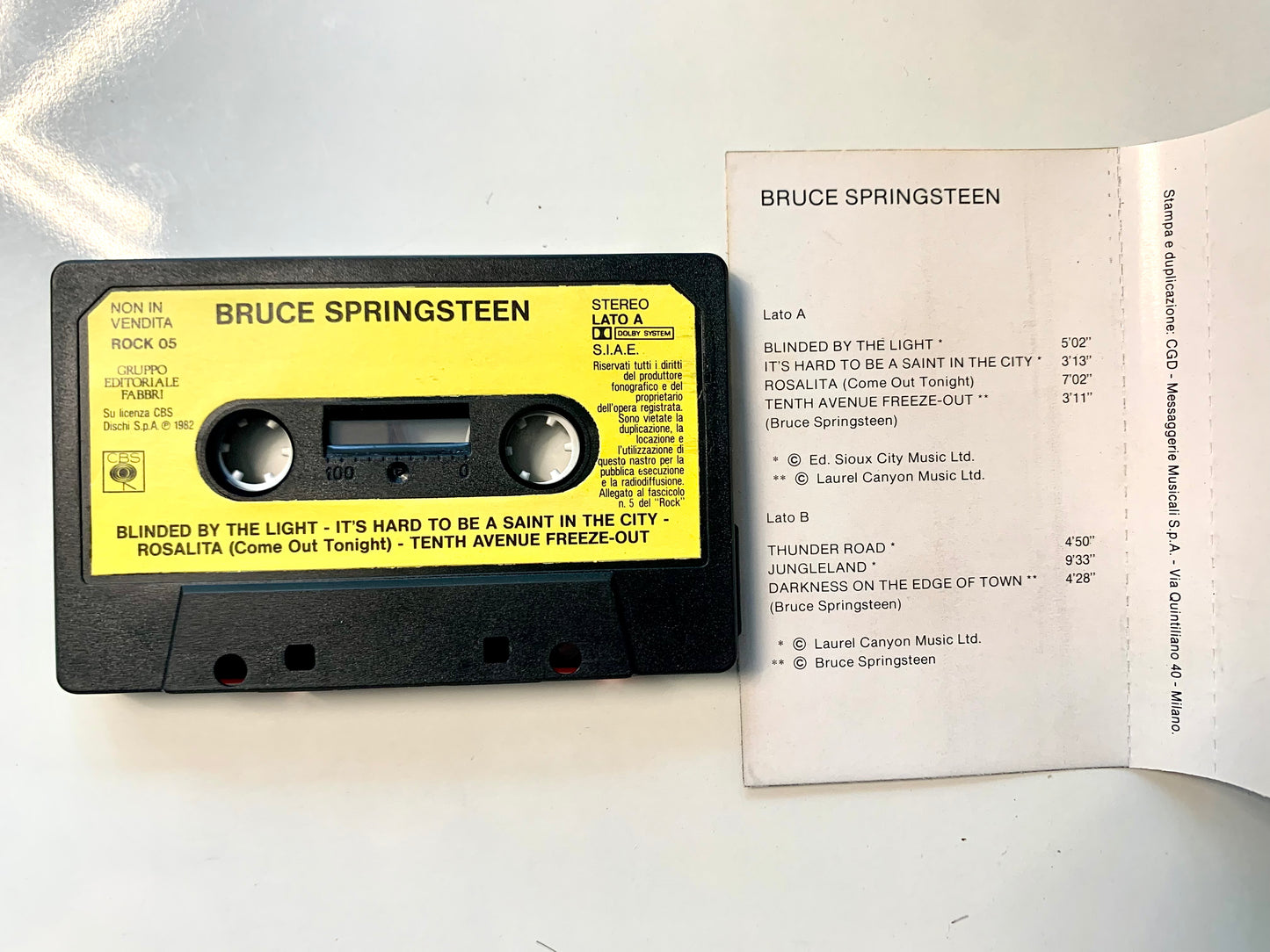 Bruce Springsteen, rare Italian cassette