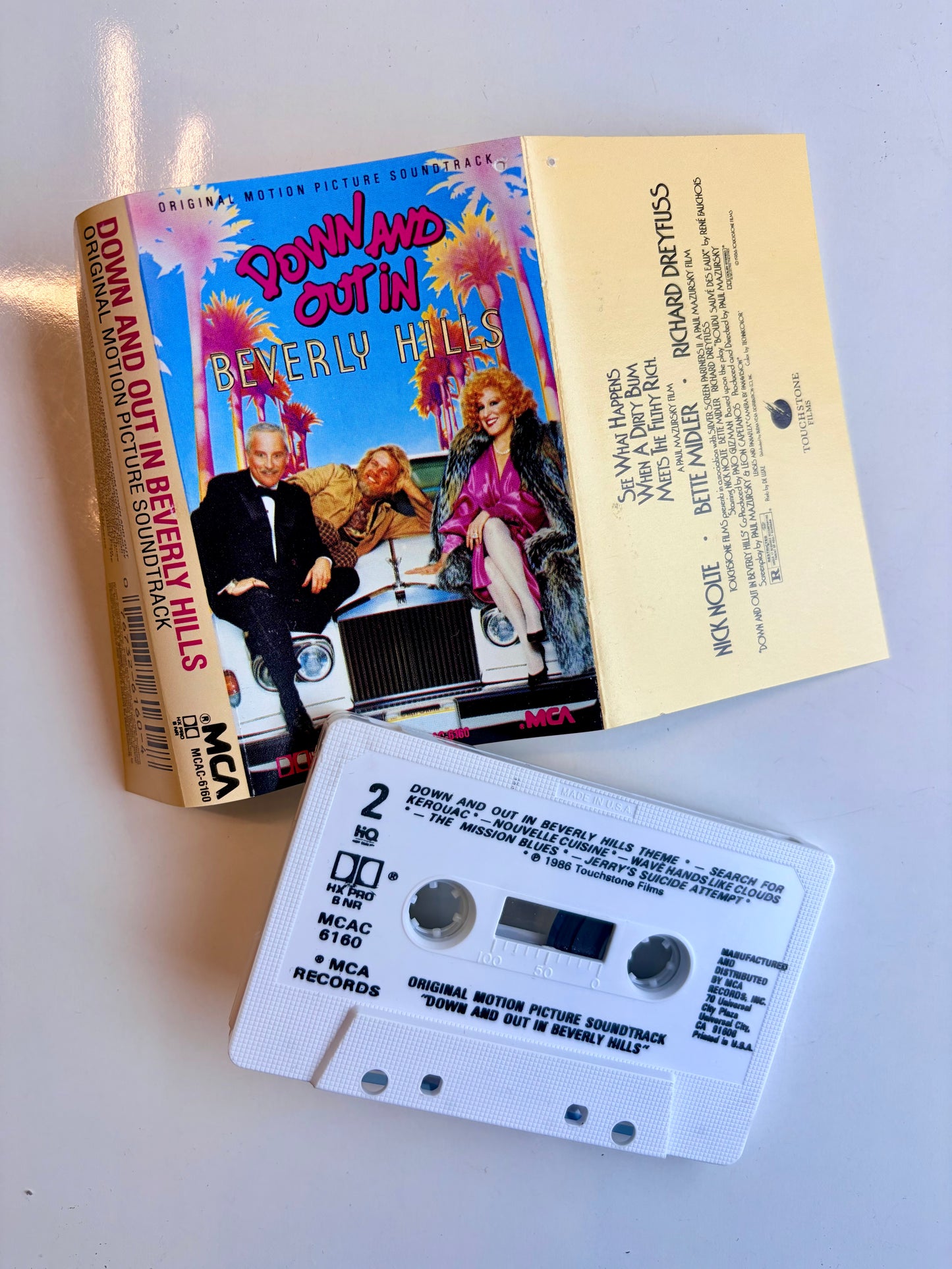 Down And Out In Beverly Hills soundtrack cassette