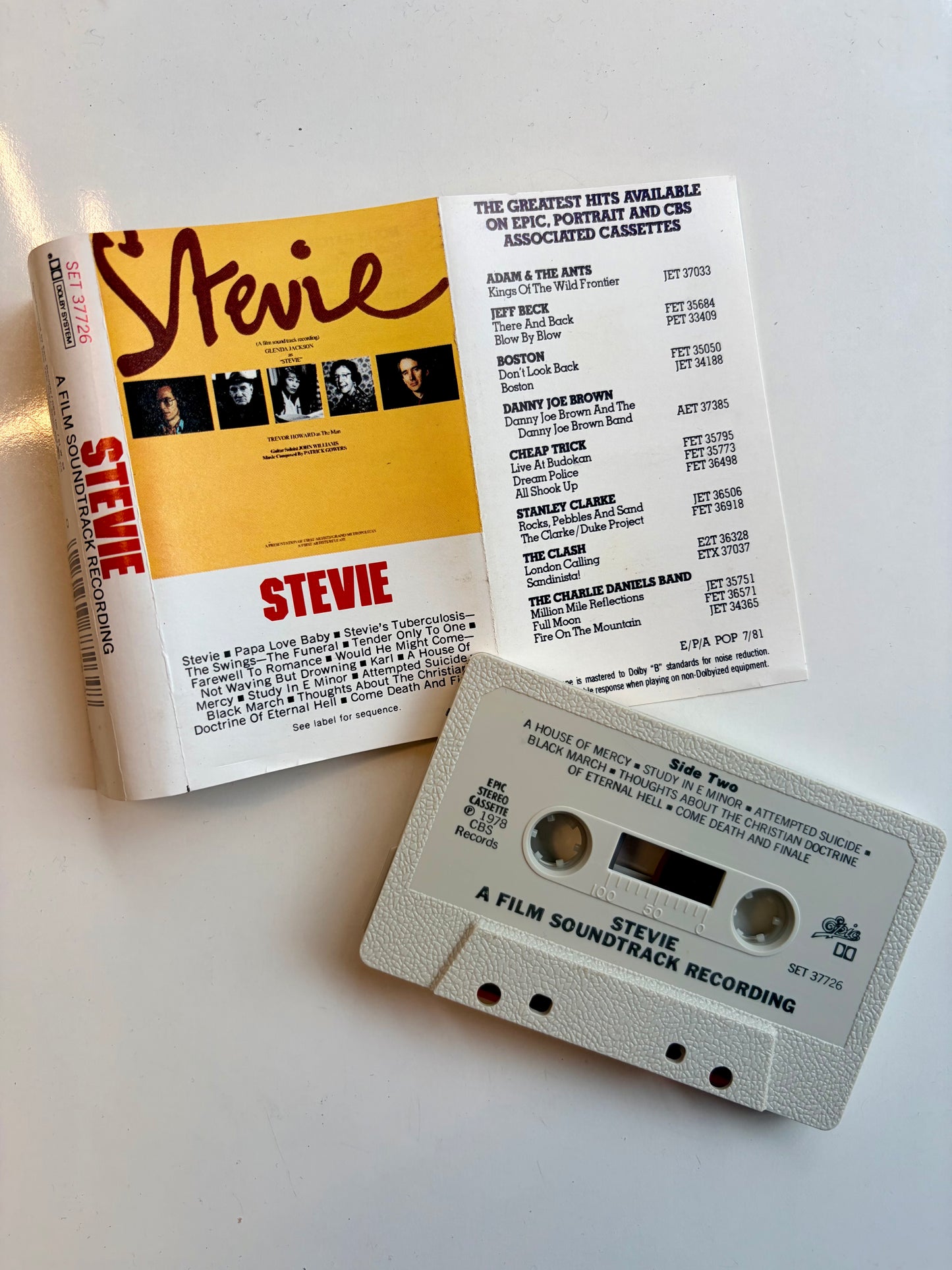 Stevie film soundtrack cassette