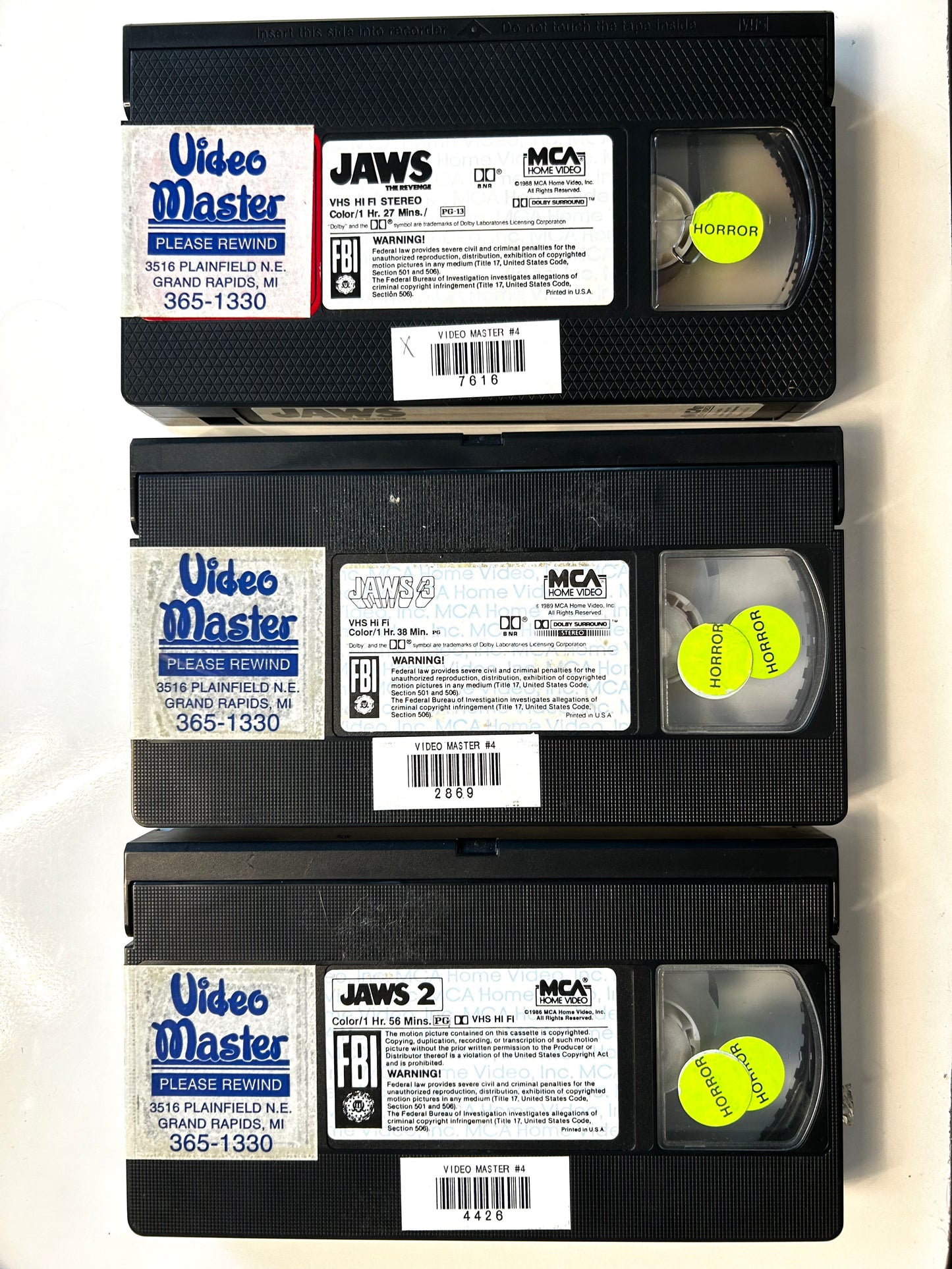 Jaws 2, Jaws 3 & Jaws Revenge