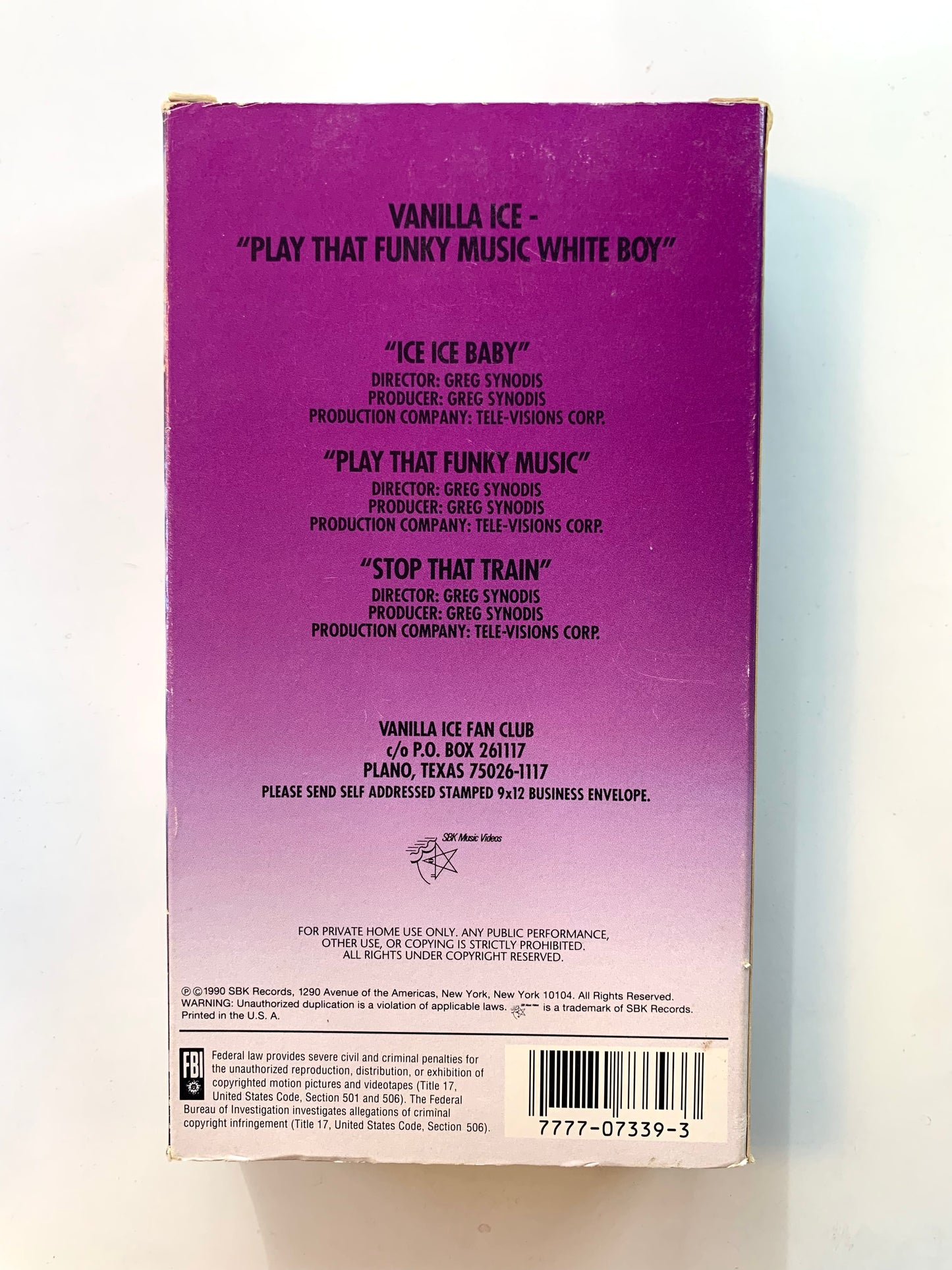 Vanilla Ice, "Play That Funky Music White Boy"