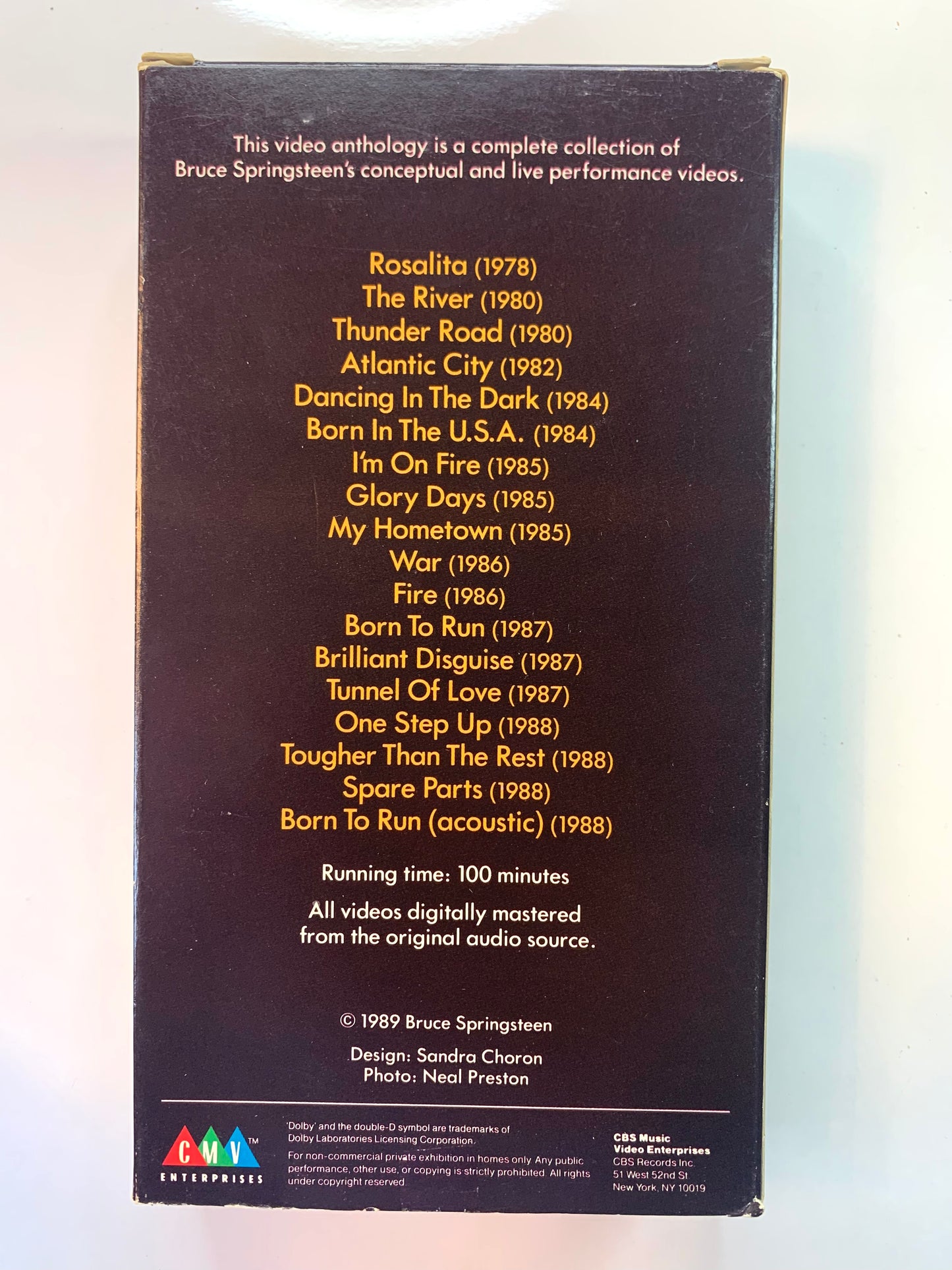 Bruce Springsteen, Video Anthology 1978-88