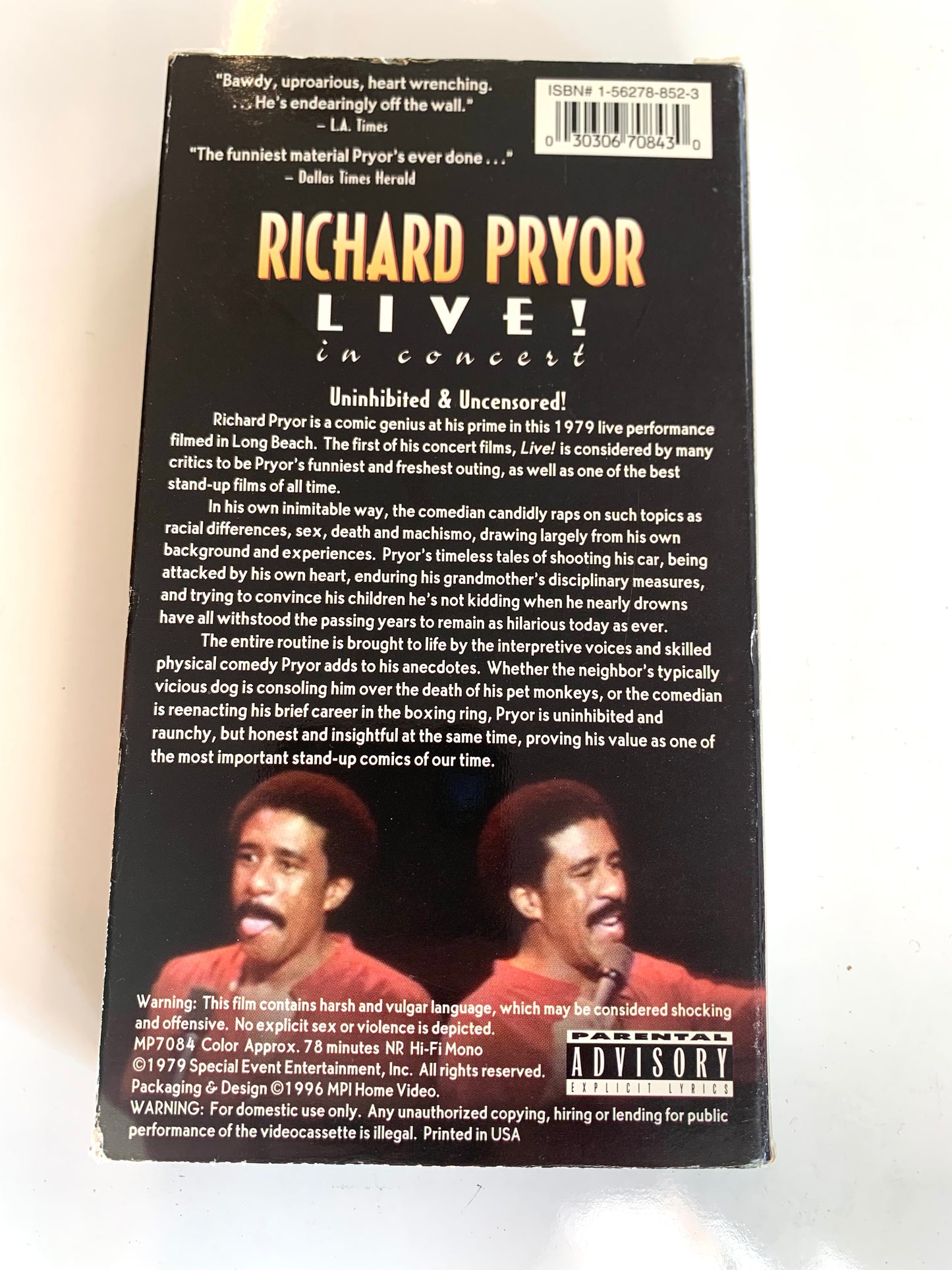 Richard Pryor, Live in Concert