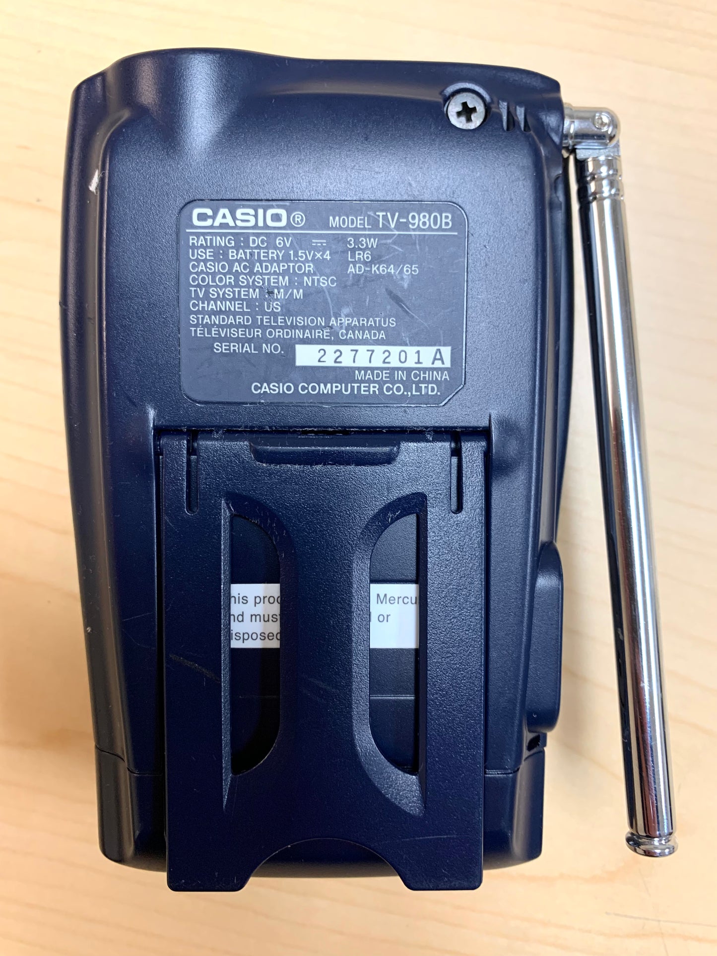 Casio Ti-STA LCD Color Television TV-980B