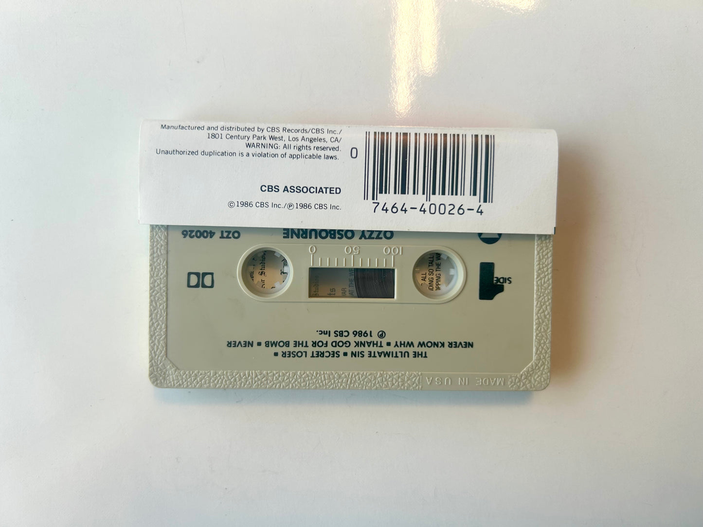 Ozzy Osbourne, The Ultimate Sin