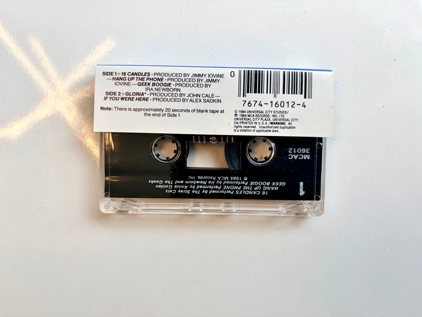 Sixteen Candles soundtrack cassette