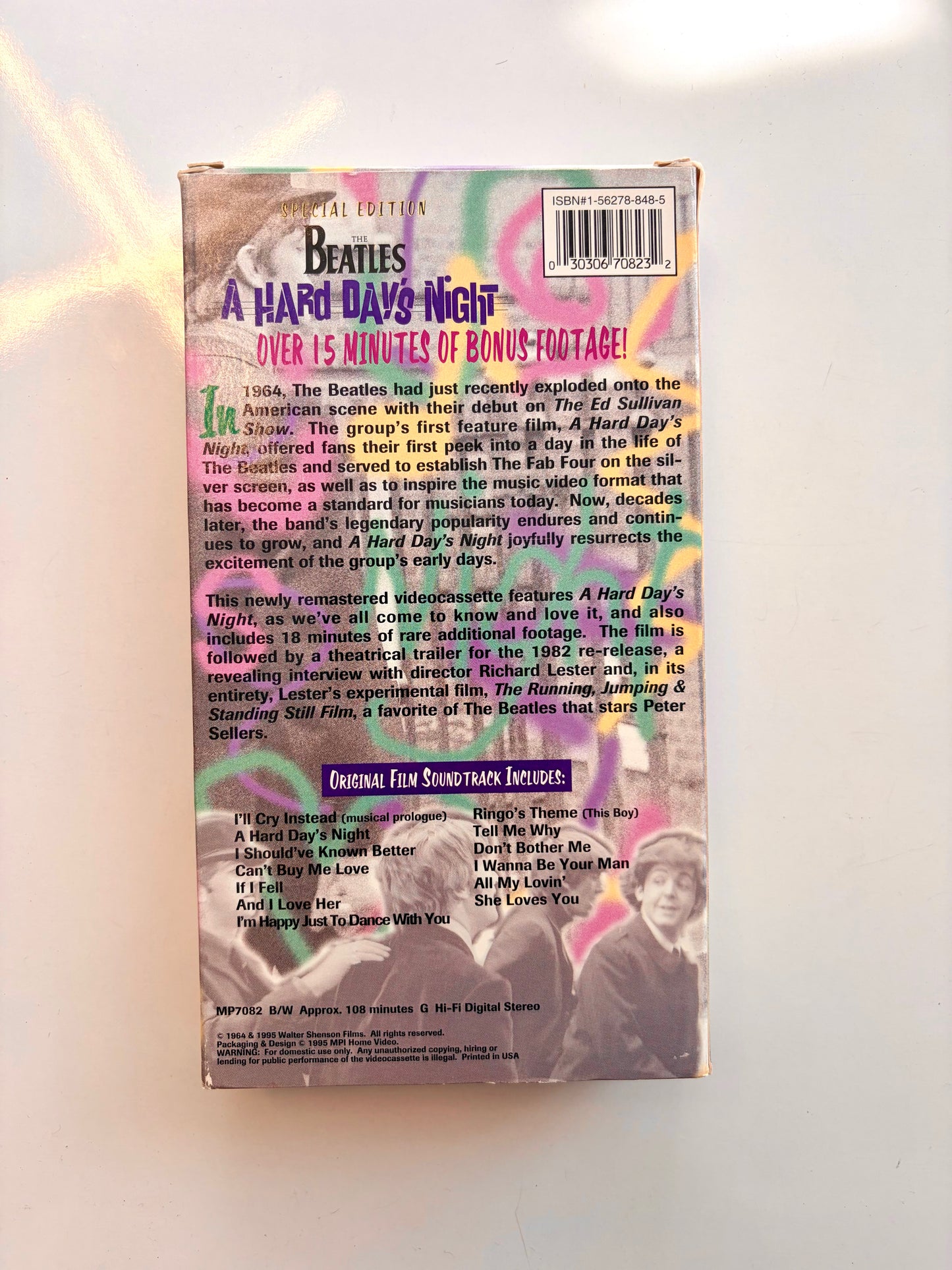The Beatles, A Hard Day's Night VHS video
