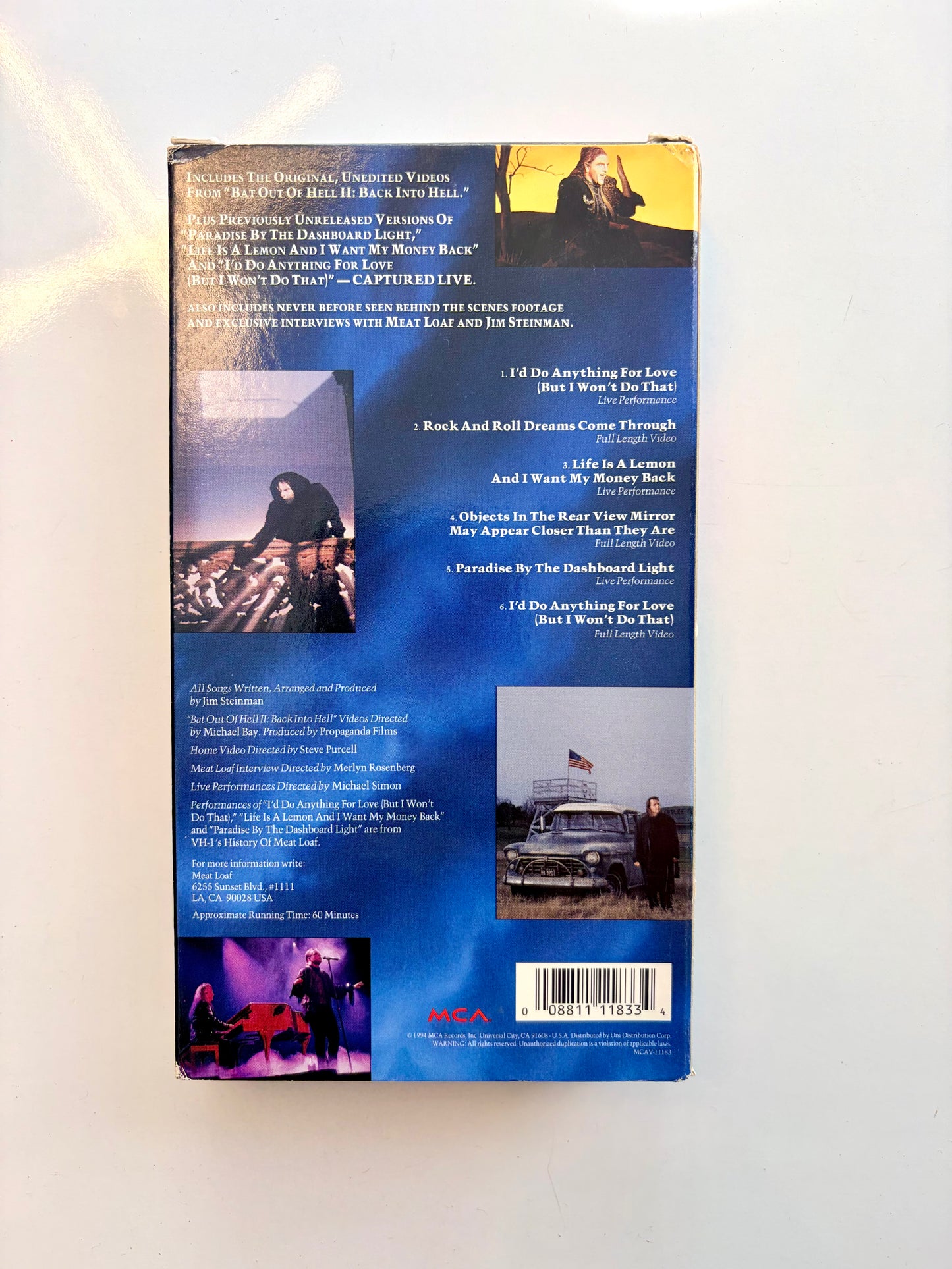 Meat Loaf, Bat Out Of Hell II VHS video