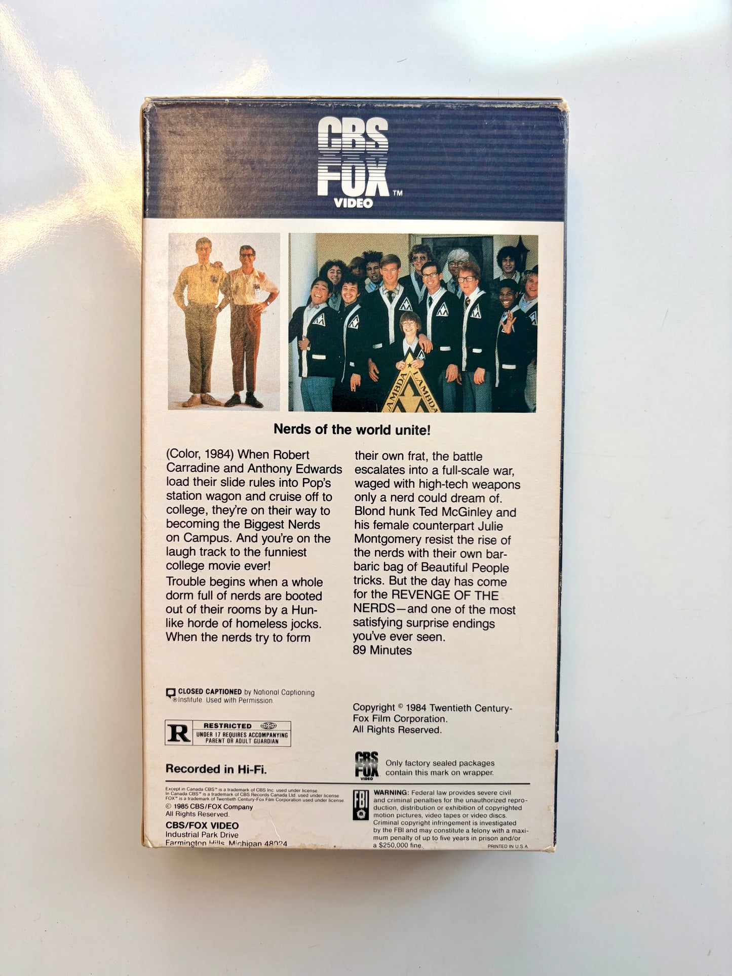 Revenge of The Nerds VHS