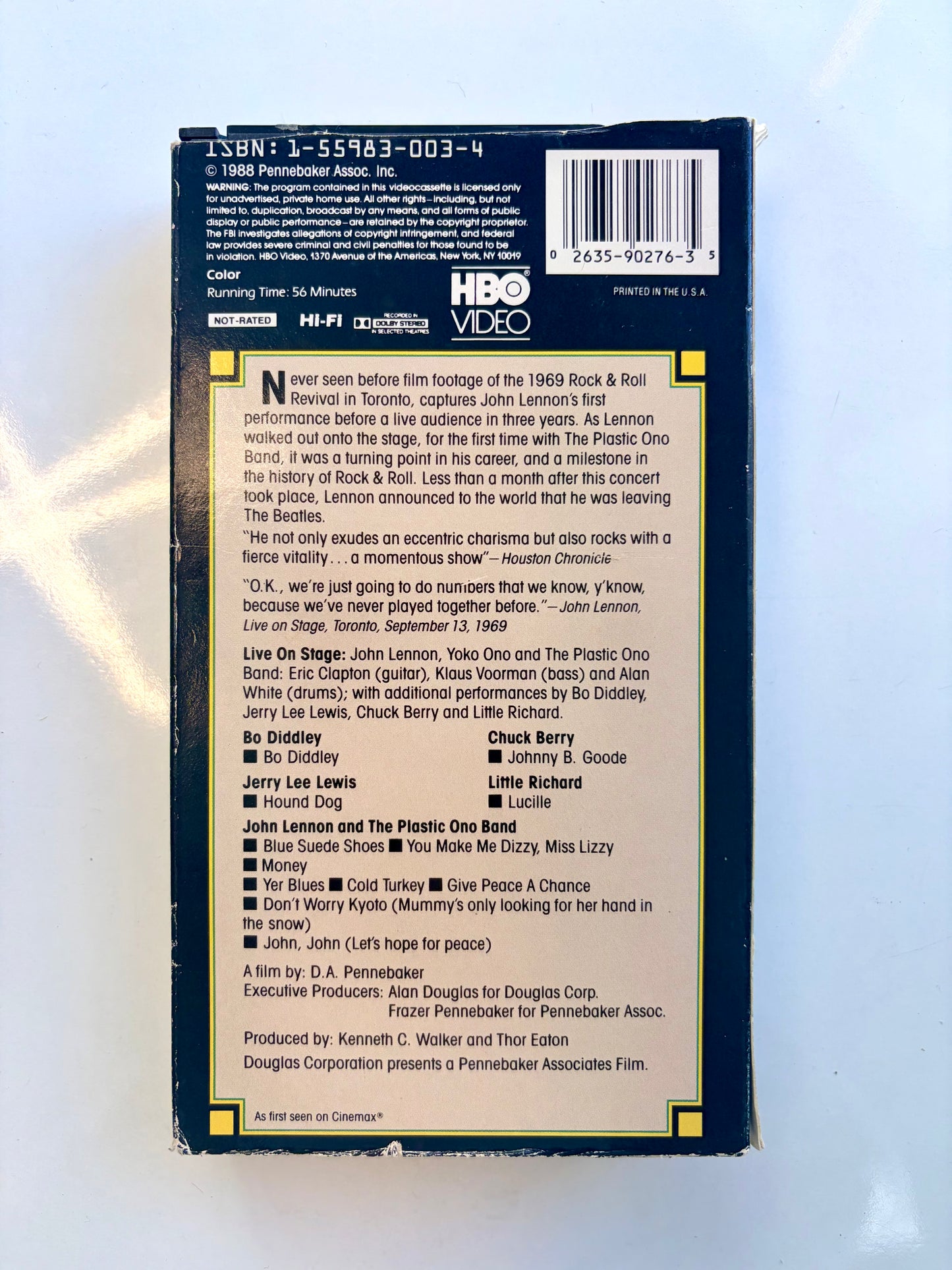 John Lennon, Live Rock & Roll Revival Toronto VHS video
