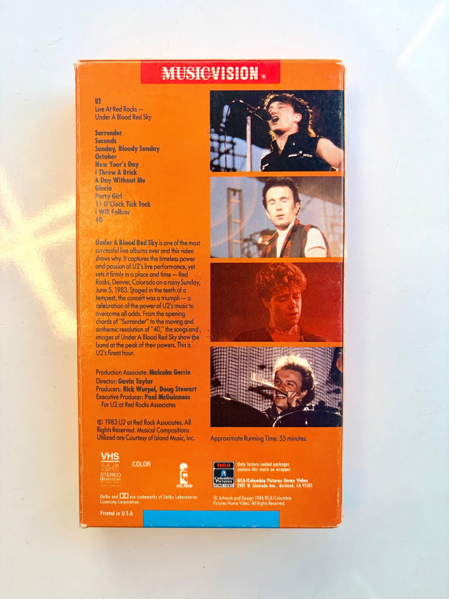 U2, Under A Blood Red Sky VHS video