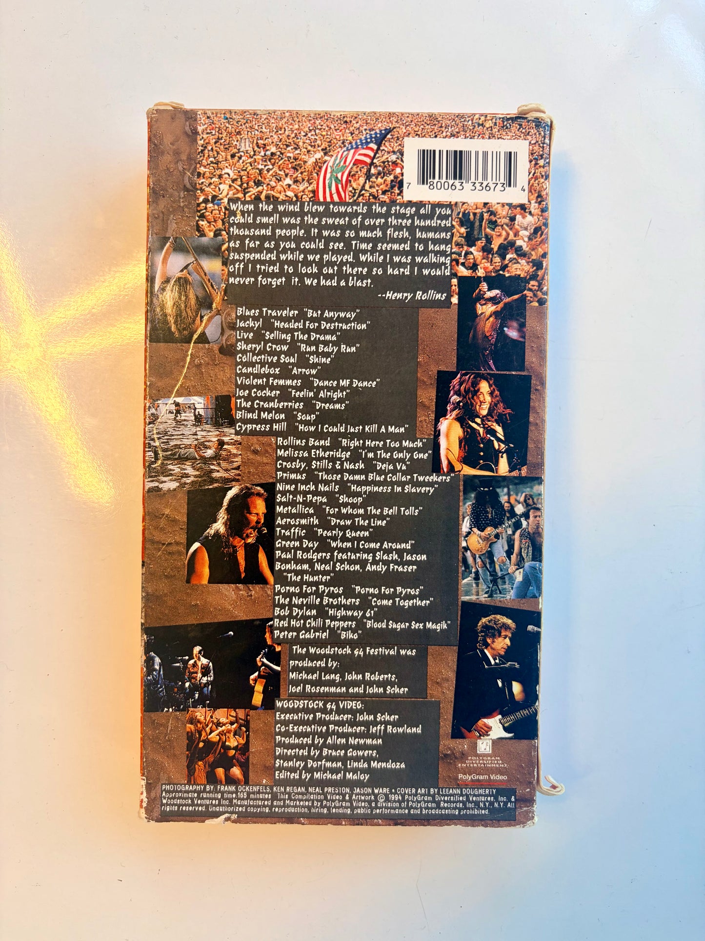 Woodstock 94' VHS video