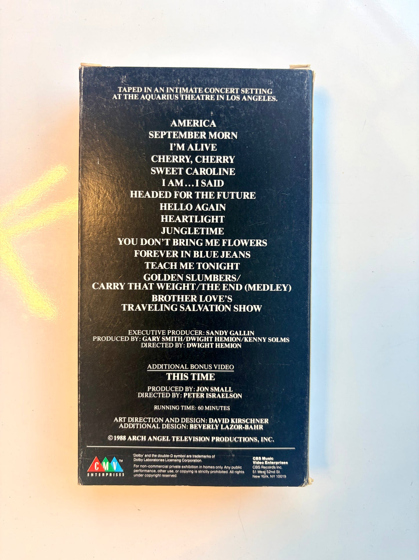 Neil Diamond, Greatest Hits Live VHS video