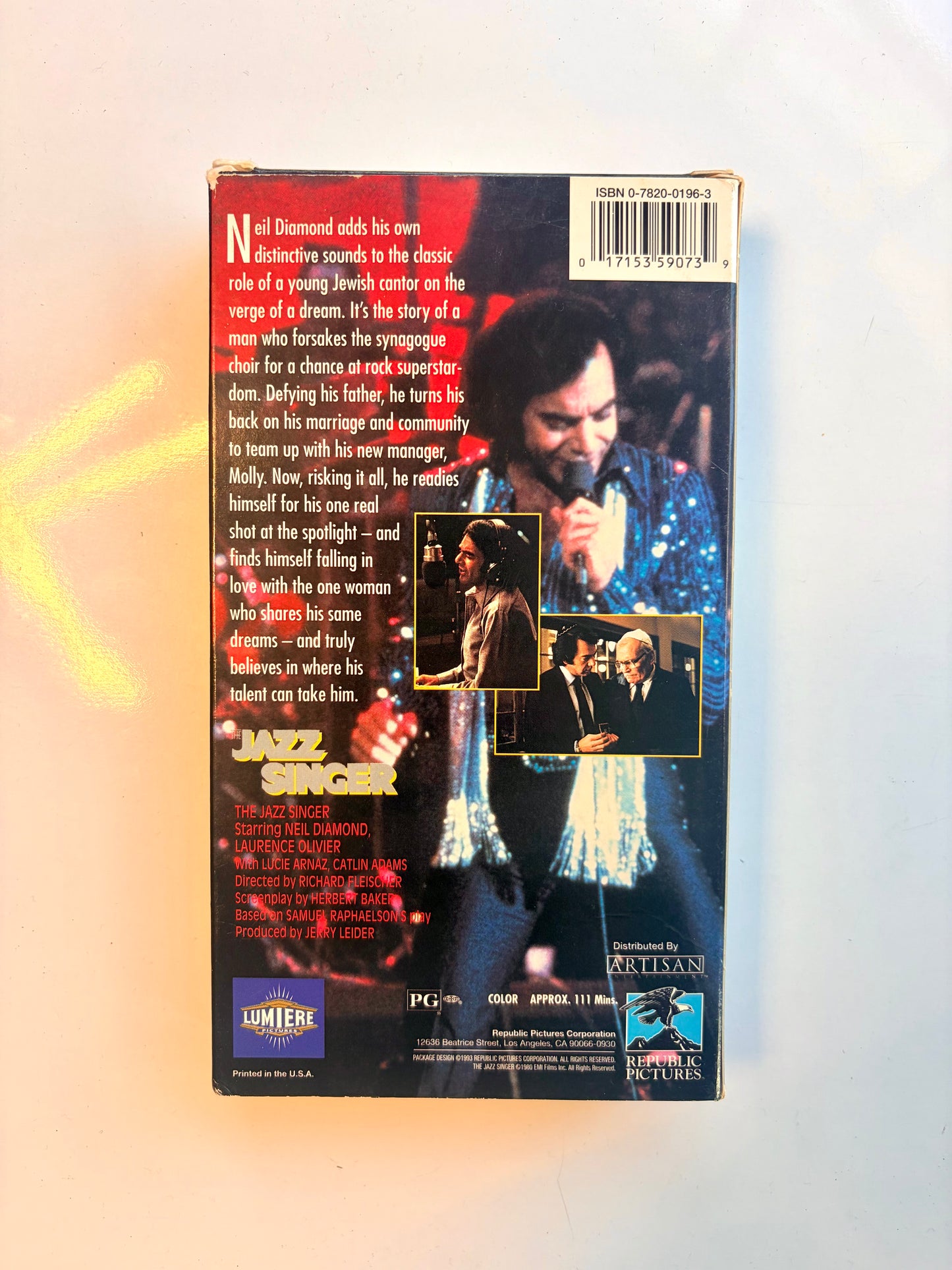 Neil Diamond, The Jazz Singer VHS video