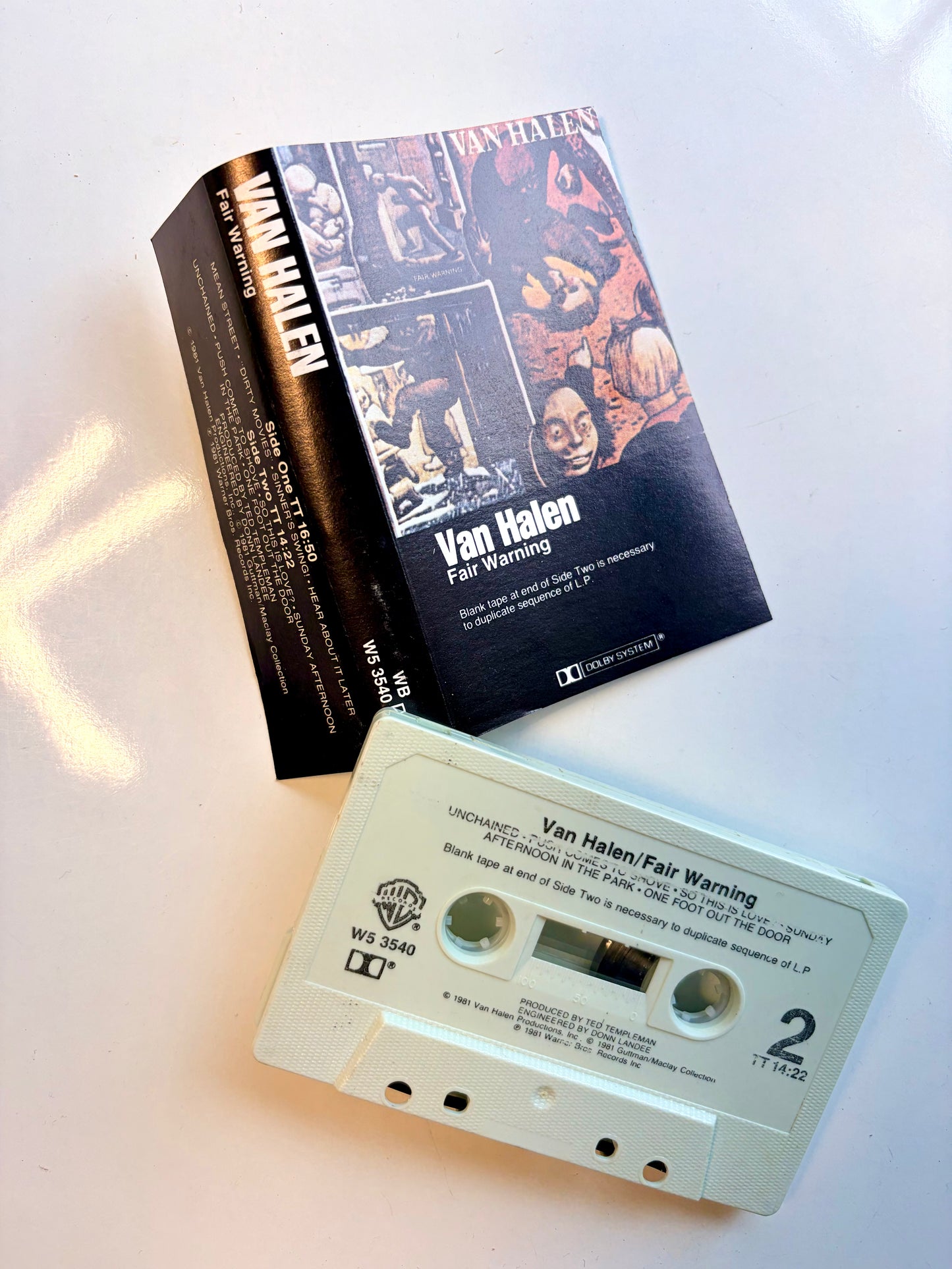 Van Halen, Fair Warning cassette