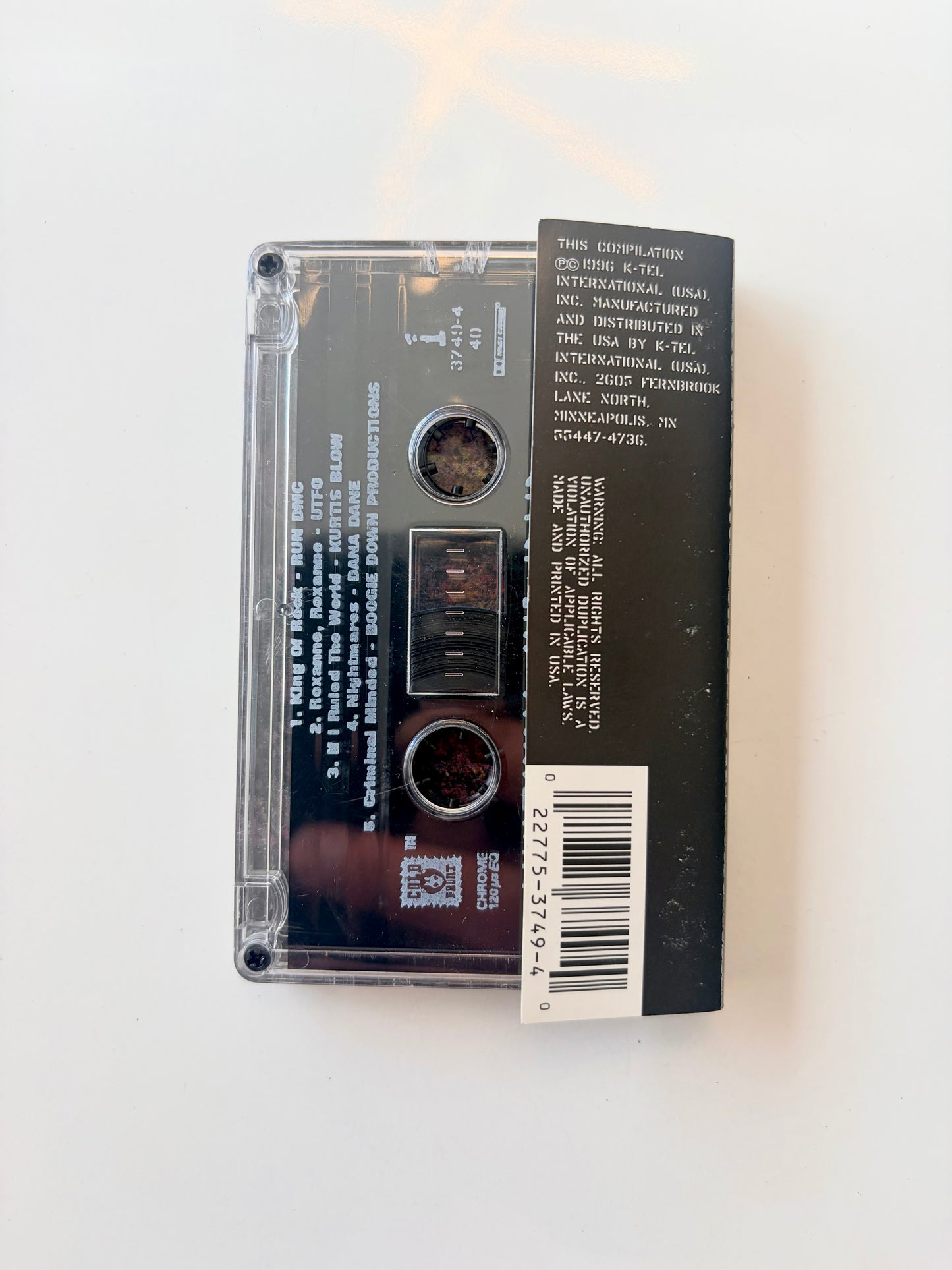 History of Rap Volume 1 cassette