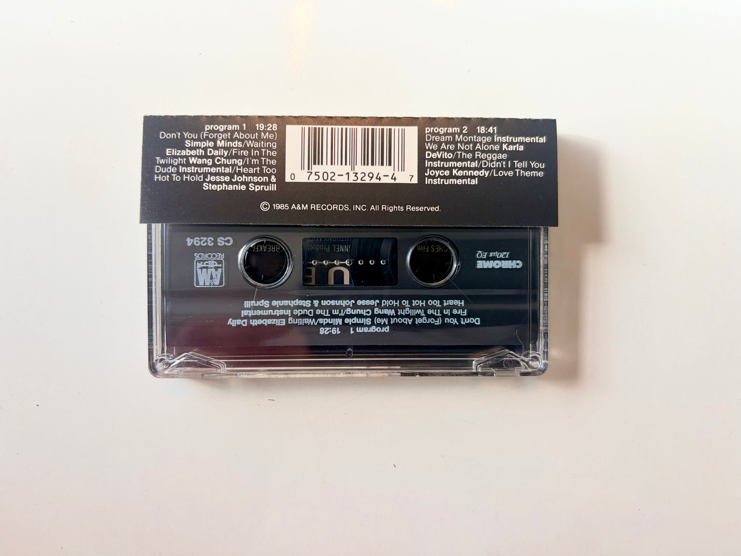 The Breakfast Club soundtrack cassette