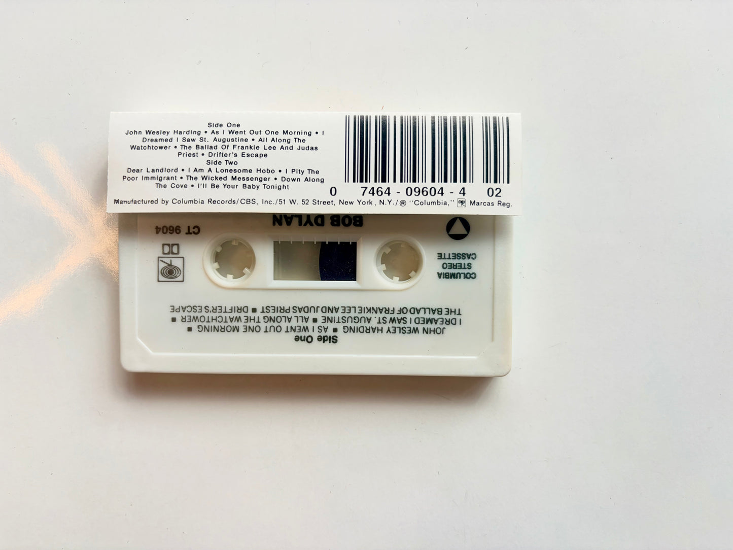 Bob Dylan, John Wesley Harding cassette