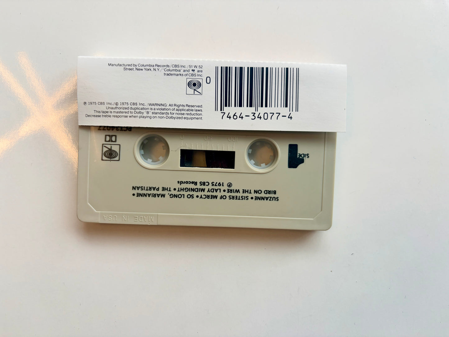 The Best Of Leonard Cohen cassette