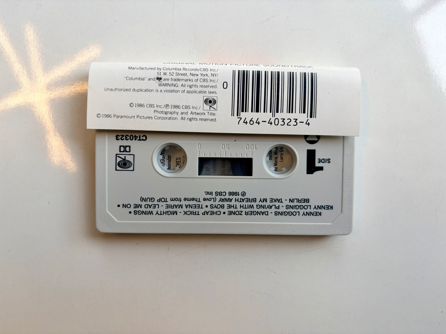 Top Gun Soundtrack cassette