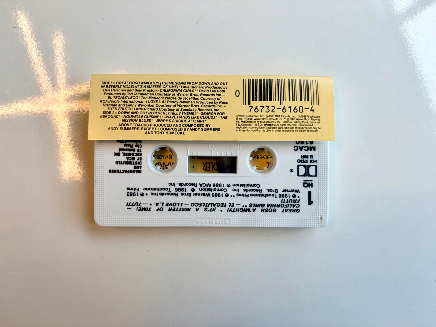 Down And Out In Beverly Hills soundtrack cassette