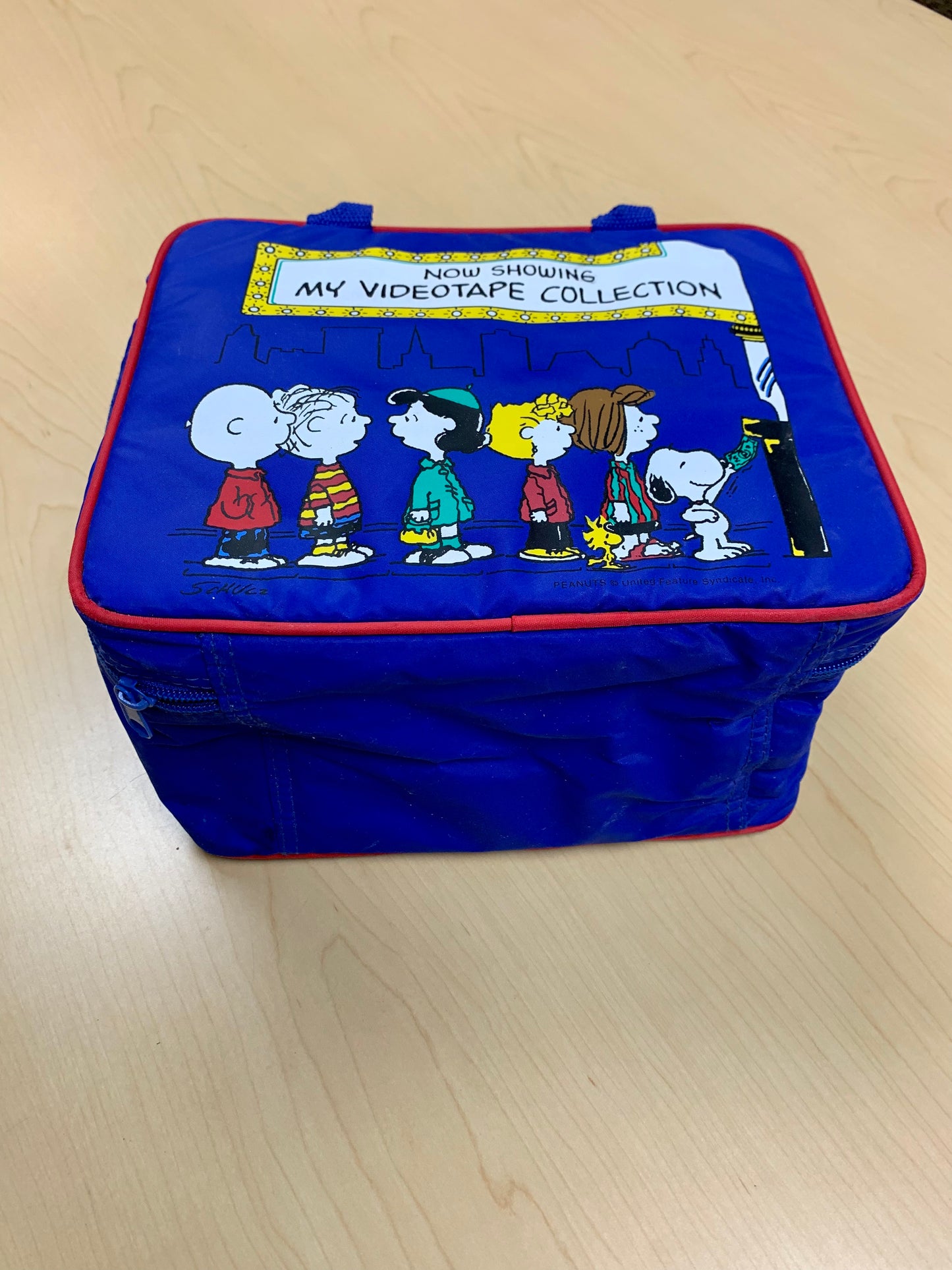 Peanuts Charlie Brown VHS Videotape Collection Carrying Case